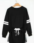 Varsity Stripe Pullover and Mini Skirt Set