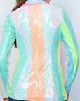 Pastel Rainbow Sequin Blazer