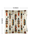 Aztec Feathers Pillow Case Made in America