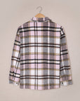 Plaid Pocketed Button Front Shacket