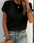 Miley Ruffled Short Sleeve Blouse