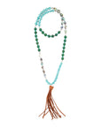Abalone and Magnesite Tassel Necklace