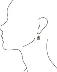 Blue Abalone and Sterling Silver Drop Earrings