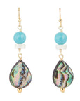 Abalone Magnasite Drip Earrings