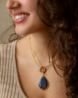 Abby Blue Lapis Golden Pendant Necklace