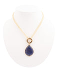 Abby Blue Lapis Golden Pendant Necklace