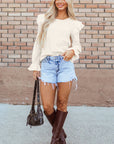 Leanna Ruffled Corduroy Blouse