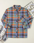 Plaid Button-Up Long Sleeve Shirt