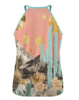 Baha Ranch Turquoise Cowgirl Retro Pop Western Tank Top