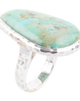 Abstract Blue Turquoise and Sterling Silver Ring