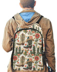 Floral Boots Cactus Backpack