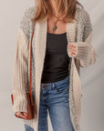 Sarah Side Pockets Open Front Cardigan