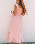 Ashlyn Flutter Sleeve Smocked Bodice Maxi Dress