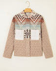 Western Geometric Aztec Patchwork Quilted Jacket