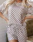 Checker Top and Shorts Set