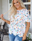 Keira Polka Dot Babydoll Blouse