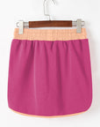 Colorblock Long Sleeve Top and Skort Set