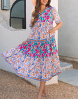 Siena Mixed Floral Short Sleeve Dress