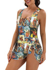 Vintage Cowboy Skirted Swimsuit