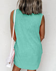 Mineral Wash Sleeveless Mini Dress