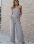 Naomi Pocket Spaghetti Strap Wide Leg Jumpsuit