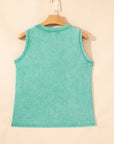 Mineral Wash Chest Pocket Tank Top