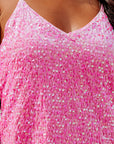Daleyza Sequin Adjustable Straps Tank Top