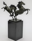 Museum Quality Two Running Horses Limited Edition Bronze Masterpiece Sculpture