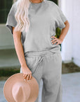 Textured Top and Pants Set