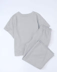 Textured Top and Pants Set