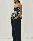 Stripe Bubble Tube Top