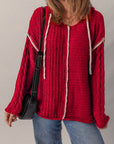 Olivia Knit Drawstring Hooded Sweater