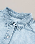 Denim Mineral Wash Buttoned Dress
