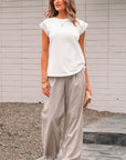 Ivy Lace Patchwork Cap Sleeve Round Neck Top