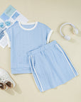 Scout Textured Crewneck Tee and Pocketed Skirt Set