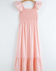 Ashlyn Flutter Sleeve Smocked Bodice Maxi Dress