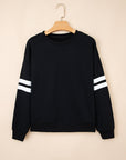 Varsity Stripe Drop Shoulder Sweatshirt