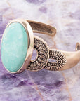 Agave Turquoise and Bronze Statement Cuff Bracelet