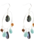 Ajo Abalone Sterling Silver Circle Earrings