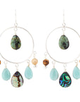 Ajo Abalone Sterling Silver Circle Earrings