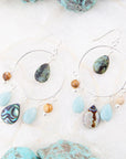 Ajo Abalone Sterling Silver Circle Earrings