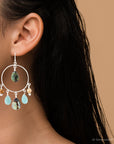 Ajo Abalone Sterling Silver Circle Earrings