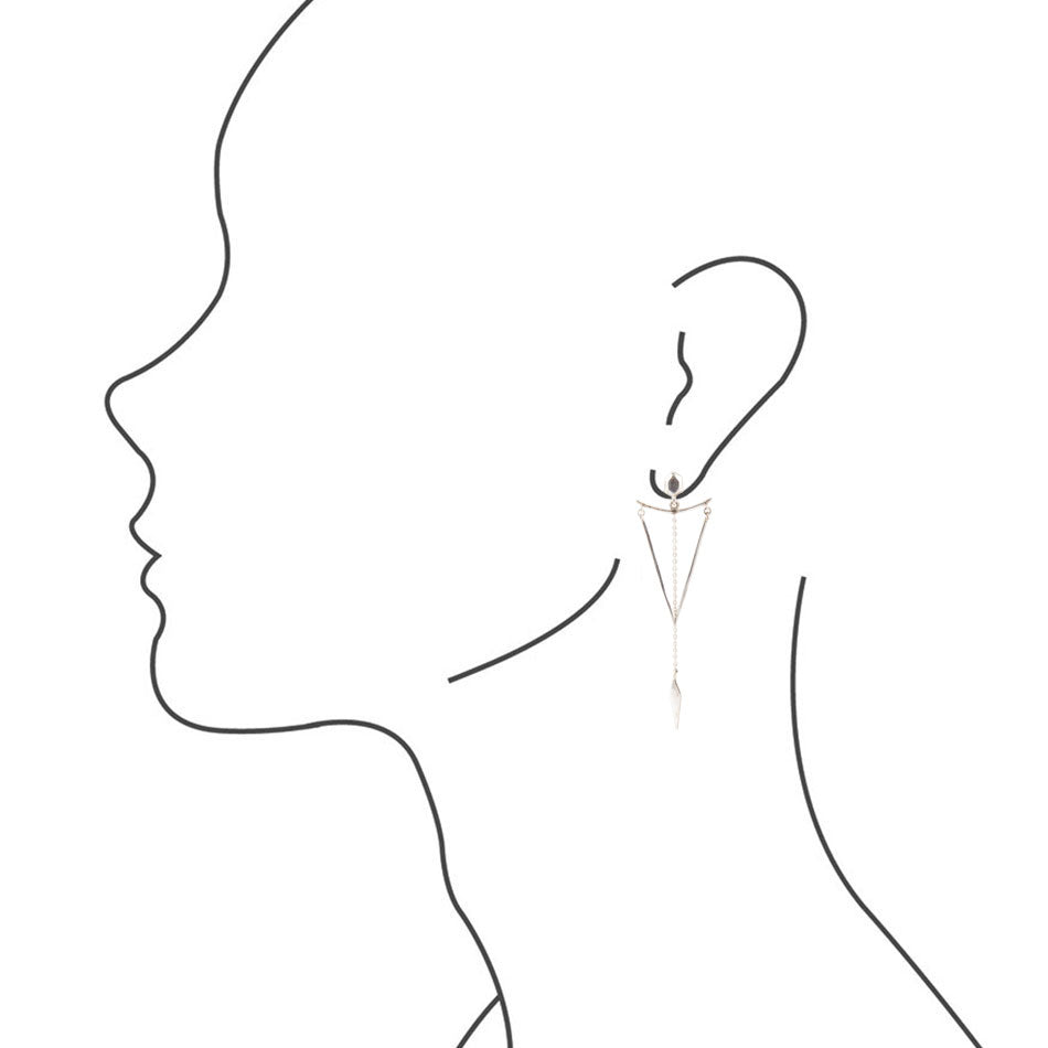 Sterling Silver All Arrows Earrings