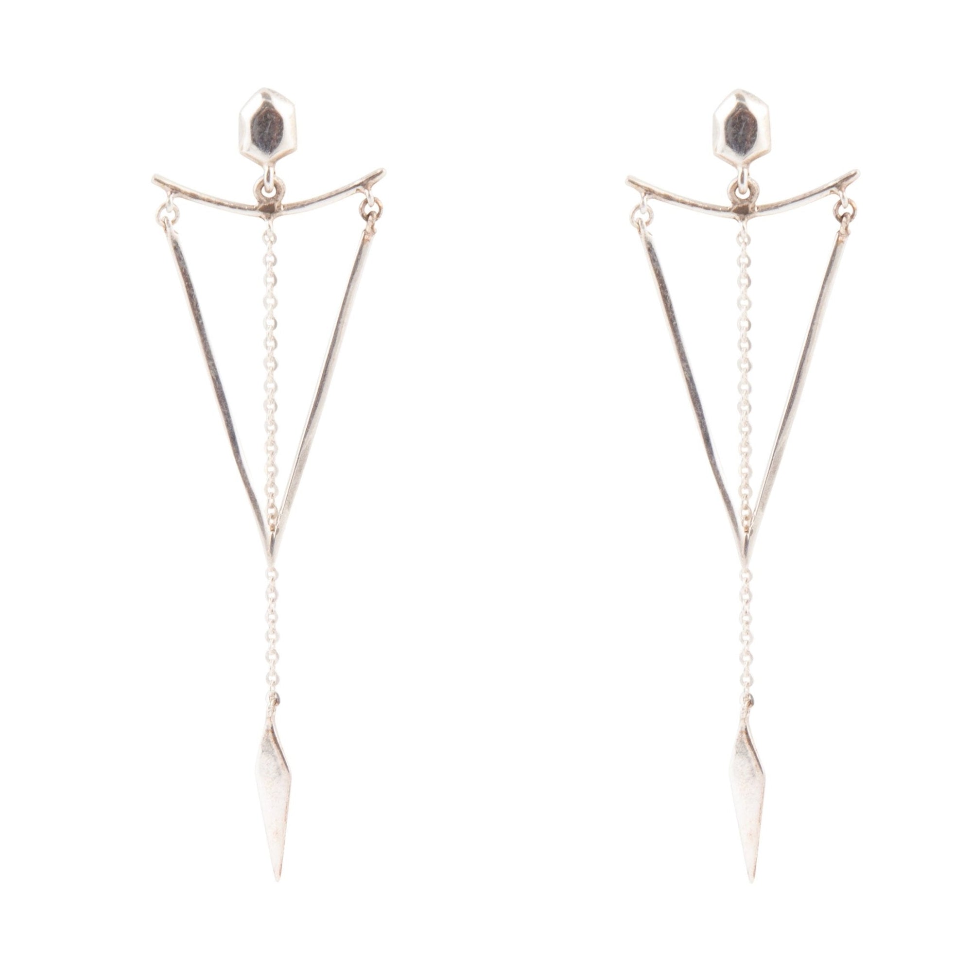 Sterling Silver All Arrows Earrings