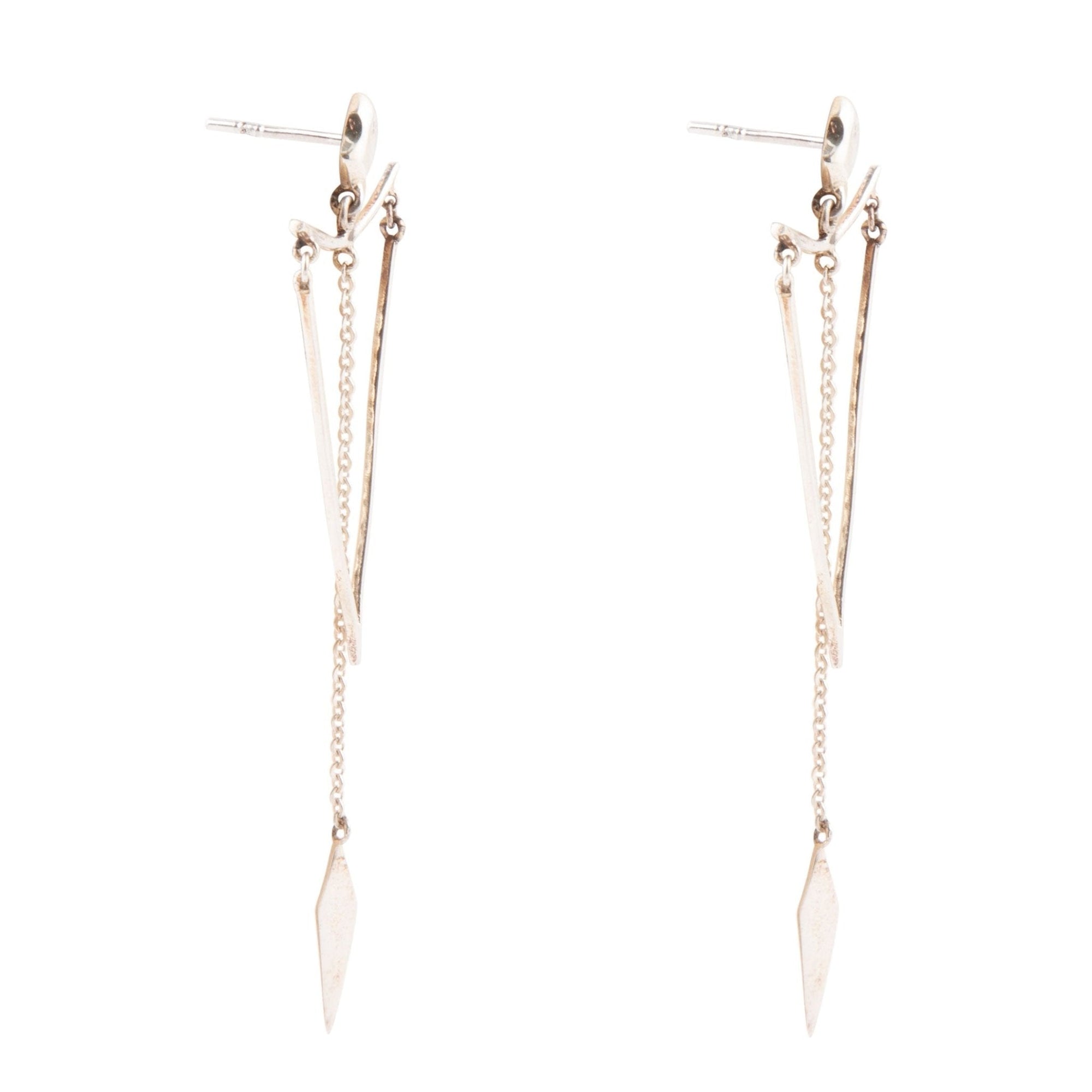 Sterling Silver All Arrows Earrings