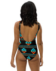 Yeehaw Black Aztec One-Piece Swimsuit