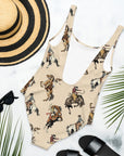 Yeehaw Vintage Cowgirl One-Piece Swimsuit