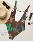 Yeehaw Bullhead Cactus One-Piece Swimsuit