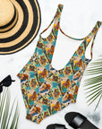 Yeehaw Feelin' Lucky Cowgirl One-Piece Swimsuit