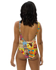 Yeehaw Vintage Rodeo Poster One-Piece Swimsuit